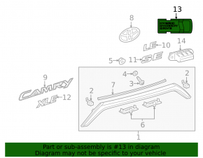 Эмблема HSD крышки багажника Toyota Camry v55 15-17 usa