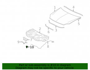 Отбойник капота левый Ford Explorer 11-19 на кузове