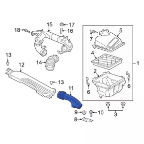 Conducta de aer de la priza de aer Ford Bronco Sport 21-25 1.5T