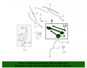 Matura trapezoidală cu motor pentru Nissan Murano z50 03-08