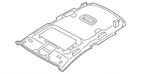 Обшивка потолка VW Passat b7 12-15 USA беж под люк