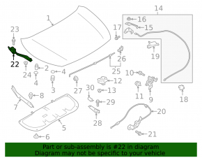 Петля капота правая Subaru Impreza 17-23 GK