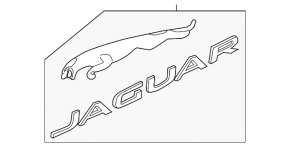 Emblema Jaguar cu o pisică pe hayonul modelului Jaguar I-Pace 19-23