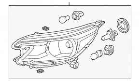 Фара передняя левая Honda CRV 12-14 дорест