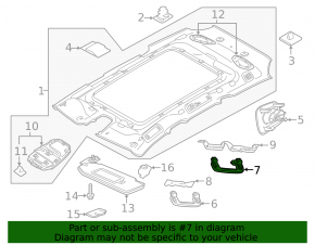 Ручка потолка задняя левая Volvo V90 17-23 серая