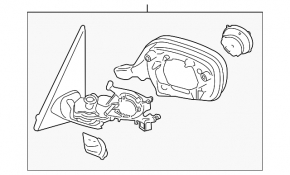 Зеркало боковое левое в сборе BMW X3 F25 11-14