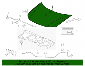 Капот голый Honda Civic 12-13