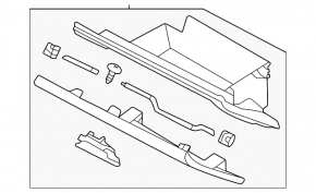 Перчаточный ящик, бардачок Subaru Outback 20-23 черн