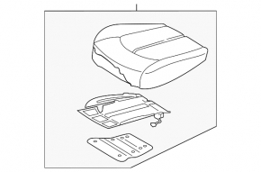 Scaunul șoferului Kia Optima 16- fără airbag, electric, material textil negru