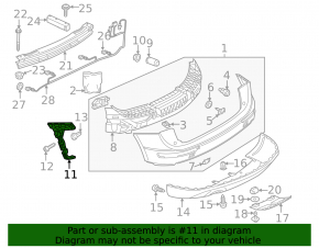 Крепление заднего бампера левое Audi Q5 8R 09-17