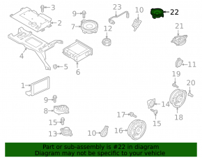 Динамик задней полки левый Audi A4 B9 17-20 Bang and Olufsen