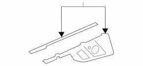 Ornament mâner ușă, interior spate stânga, Audi A4 B9 17-19, negru mat