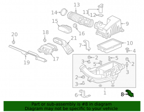 Suport filtru de aer Honda Clarity 18-21, al doilea