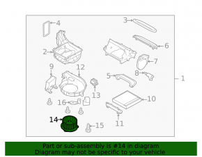 Motorul ventilatorului de încălzire pentru Subaru Legacy 15-19