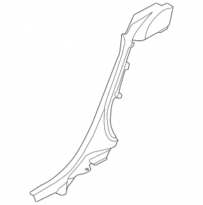 Ornament montan spate, stânga jos, Audi A3 22-26, negru