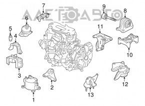 Suport motor față pentru un Honda Accord hibrid din 1993