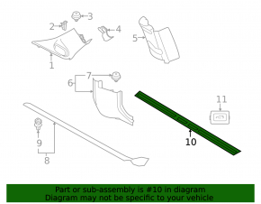 Накладка порога внешняя передняя левая Mini Cooper F56 3d 14-23