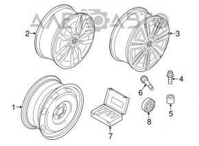 Запасное колесо докатка VW Jetta 19-26 R18
