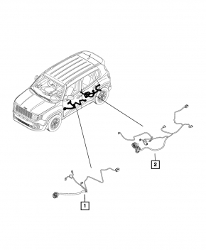 Проводка двери передней левой Jeep Renegade 19-23 keyless
