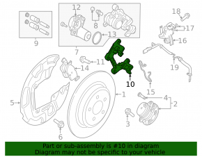 Скоба суппорта задняя левая Ford Edge 15-24