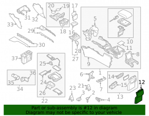 Накладка центральной консоли задняя Mazda CX-5 17-25 черная