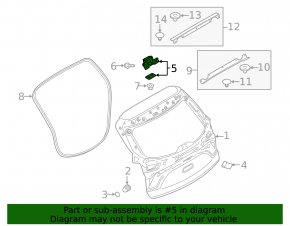 Петля двери багажника левая Mazda CX-9 16-23