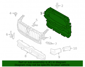 Дефлектор радиатора BMW 4 G22 G26 21-26 B46, B48