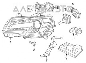 Датчик наклона кузова задний Chrysler 300 11-16
