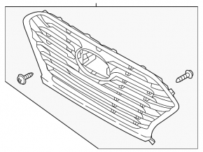 Решетка радиатора grill Hyundai Sonata 18-19 sport