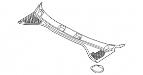 Grilă ștergătoare de parbriz din plastic Audi A3 22-26