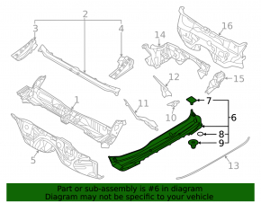 Решетка дворников пластик Subaru Outback 20-23