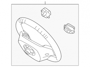 Руль голый Ford Fiesta 11-19 кожа черн, без кнопок