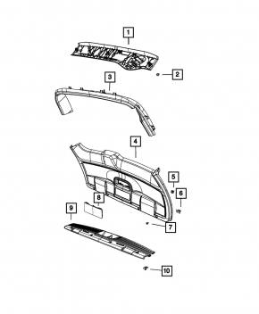 Накладка проема багажника Dodge Grand Caravan 11-20 черн