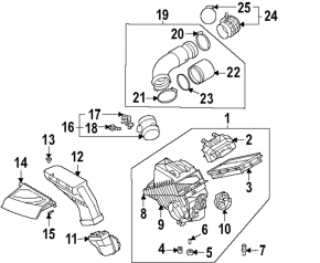Воздухоприемник Hyundai Santa Fe 24-26 HEV, 2.5