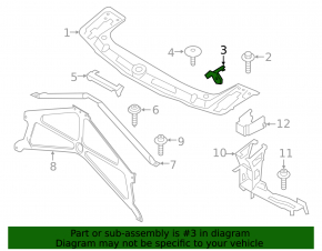 Крепление фары верхнее левое BMW 3 F30 12-18