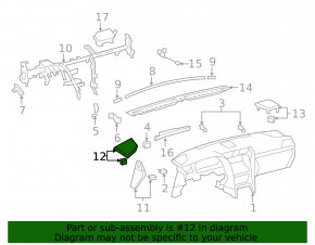 Grila dinamica stanga Lexus LS460 LS600h 07-12 bej
