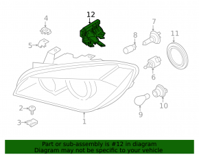 Крепление переднего бампера под фарой правое BMW X1 F48 16-22