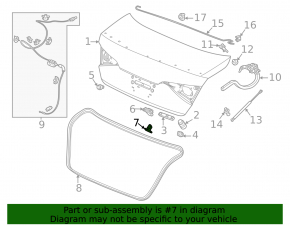 Скоба замка крышки багажника Honda Civic XI FE/FL 22-26 4d