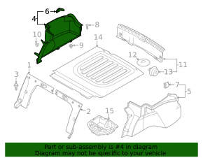 Ornamente arc dreapta pentru Hyundai Sonata 20-23, negru, Coreea