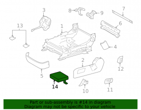 LEFT FRONT DRIVER SEAT MODULE Lexus LS460 07-11