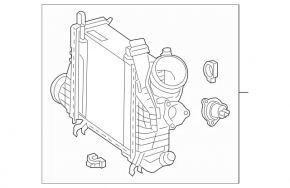 Интеркулер Mercedes W167 GLE 350 20-23 2.0T