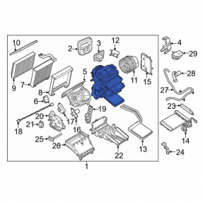 Печка в сборе Ford Transit Connect MK2 13-18