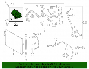 Компрессор кондиционера Land Rover Range Rover Evoque 14-17