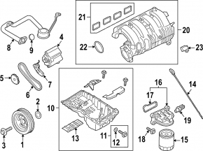 Маслоприемник ДВС Ford Mustang mk6 15-23 2,3Т