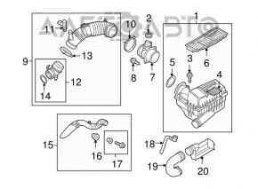 Корпус воздушного фильтра VW Jetta 11-14 USA TDI