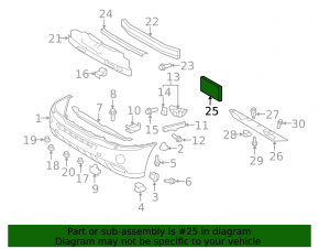 Площадка переднего номера Lexus RX300 RX330 RX350 04-08