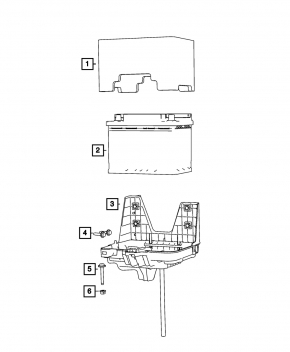 Palet pentru baterie Fiat 500 12-19