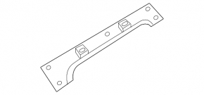 Накладка задней полки Nissan Altima 13-18 черная, потертости