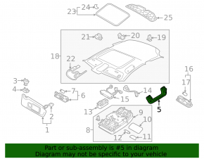 Ручка потолка задняя левая Audi A3 8V 15-16 4d серая
