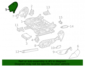 Ornamente laterale pentru scaunul șoferului, interior dreapta, Mercedes W167 GLE 20-23, maro